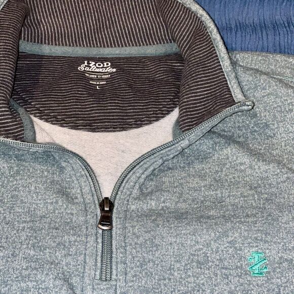 Izod Other - IZOD Saltwater Men's‎ L Quarter Zip Fleece Relaxed Classics Sweatshirt Green